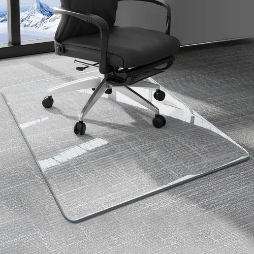 Vista 10 de Tapete transparente resistente para silla de oficina de 32 x 48 pulgadas Chair Mat Under Computer Desk Floor Mat Protector for Carpeted Floors