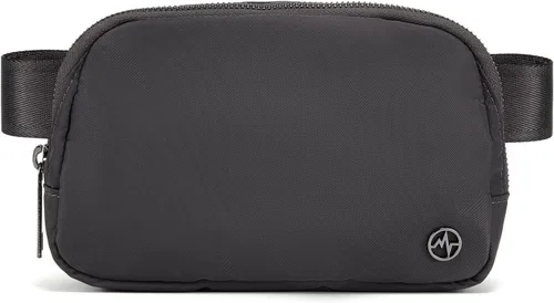Vista 9 de Bolsa de Cinturón Pander para Mujeres, Riñoneras de Moda, Bolsas Cruzadas, Bolsa de Cinturón con Correa Ajustable, Negro, Talla única, Sólido