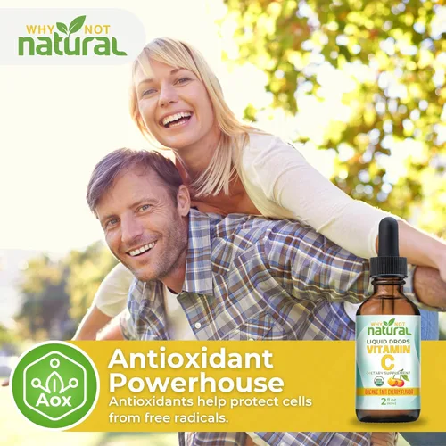Vista 3 de Why Not Natural Suplemento líquido orgánico de gotas de vitamina C