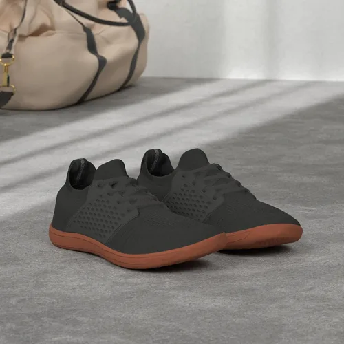 Vista 2 de WHITIN - Tenis minimalistas anchas para hombre, suela plana sin caída, estabilidad en el mediopié