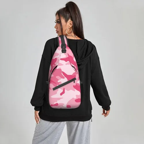 Vista 6 de Famame Mochila bandolera para el pecho, bolsa de hombro, gimnasio, ciclismo, viajes, senderismo, mochila para hombres y mujeres.., MultiColor1