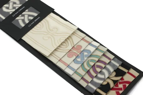 Vista 6 de Muestra 0.27 yardas 2.7 "cinta de jacquard de ajuste de cortinas en espiral para sus cortinas cortinas cortinas bandas cinta de ajuste V1 142 Beige