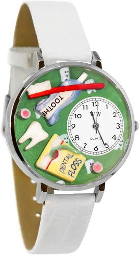 Vista 2 de Whimisical Gifts - Juego de relojes dentales y joyas (4 piezas, plateado), Cuero, Sin gemas.