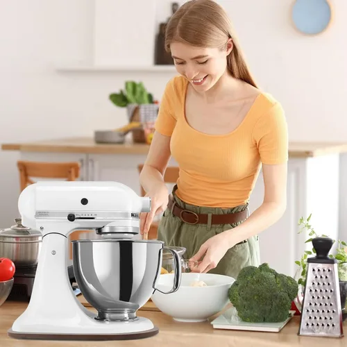Vista 7 de Compatible con KitchenAid 4.5-5 Qt Deslizador para Batidora – Deslizador de electrodomésticos para batidora de pie KitchenAid Artisan con cabezal
