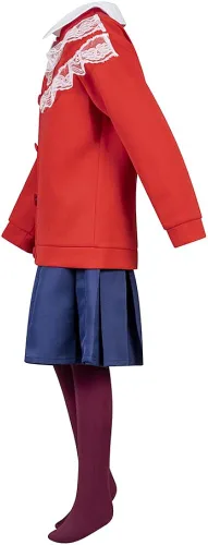 Vista 3 de Mei Cosplay Costume Red Panada Jacket Skirt with Tights for Girls