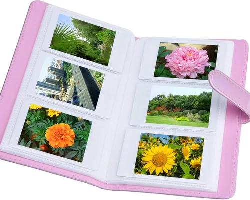 Vista 5 de Sunmns Álbum de fotos de piel sintética compatible con Fujifilm Instax Mini 12 11 9 8 90 8+ 26 7s película de cámara instantánea, Polaroid Snap Zip