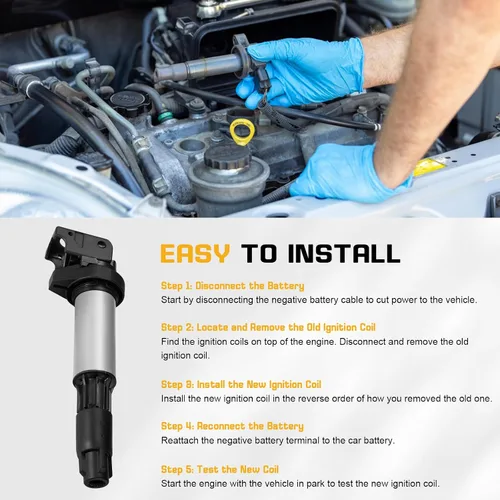 Vista 6 de QYL Paquete de 6 bobinas de encendido compatibles con BMW 120I 320I 325CI 325XI 325I 330I 330XI 530I 545I 550I 645CI 745I 745LI X5 Z4 760LI M3 Z3