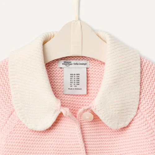Vista 4 de Tienda Essentials x Sofia Grainge - Chaqueta unisex con cuello Peter Pan para niños pequeños y bebés