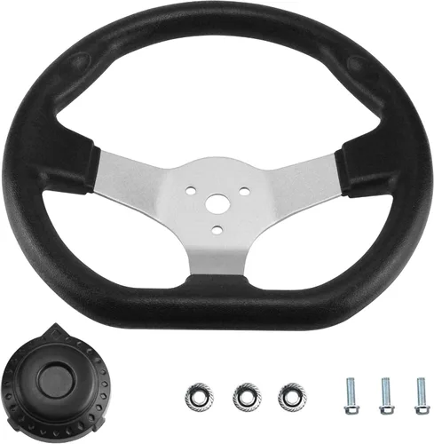 Vista 7 de PRO BAT 270mm/10.6'' Steering Wheel Steel Kit 320mm/12.6'' Gear Rack Pinion Adjustable Shaft Set for 110cc Go Kart Golf Buggy UTV