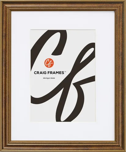 Vista 29 de Craig Frames 314BR - Marco de fotos de bronce adornado de 5 x 7 pulgadas con paspartú para mostrar una foto de 4 x 6 pulgadas Ready to hang with a