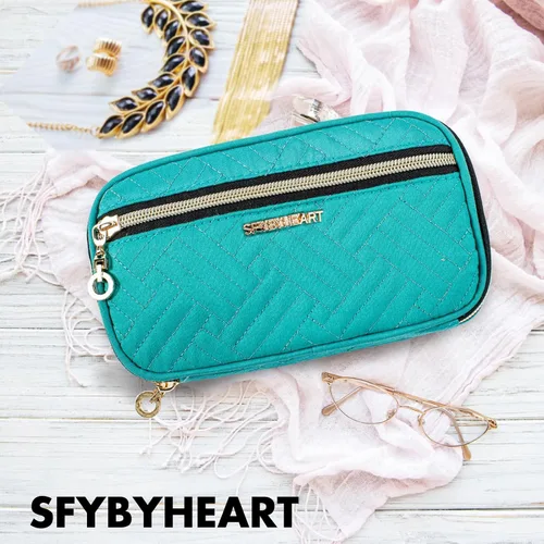 Vista 6 de SFYBYHEART Estuche organizador de joyas de viaje, bolsas de viaje para mujer, pequeño estuche de joyería de viaje para aretes sin enredos, collares