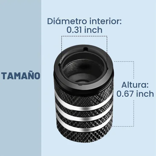 Vista 3 de Tapones para vástago de válvula de neumático, paquete de 5, tapa de aire de neumático N2, metal nitrógeno con forro de plástico, resistente a