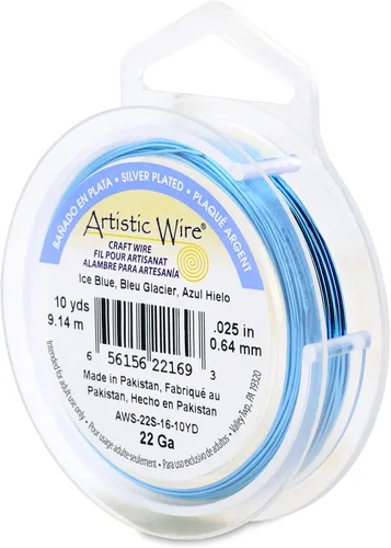 Vista 104 de Artistic Wire, Alambre de cobre de color chapado en plata de calibre 18, resistente al deslustre, amatista, 20 pies