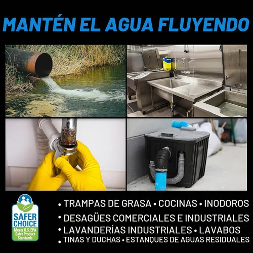 Vista 4 de CLR PRO - Tratamiento comercial de drenaje y trampa de grasa, fórmula