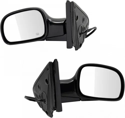 Vista 33 de TRQ Conjunto de 2 piezas de espejo lateral para conductor y pasajero, ajuste eléctrico, sin calefacción, sin memoria, color negro, compatible