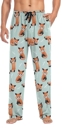 Vista 3 de Ollabaky Pantalones de pijama para hombre con bolsillos, pantalones de pijama para descansar, Multi