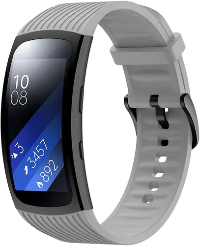 Vista 7 de Senter Correa deportiva de silicona suave de liberación rápida compatible con Gear fit2 Pro Smart Watch Negro