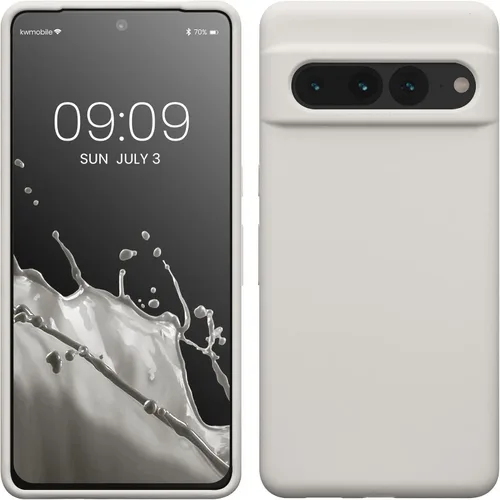 Vista 37 de kwmobile Funda compatible con Google Pixel 7 Pro - Funda de silicona TPU con acabado suave - Piedra antigua