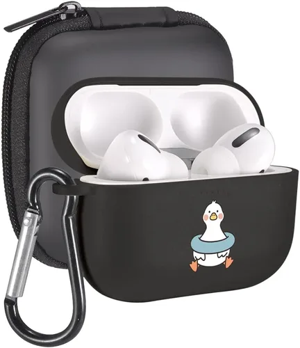 Vista 12 de Funda de mariposas rosas para AirPods Pro con llavero, diseño de animales lindos funda protectora de TPU suave compatible con AirPods Pro Charging