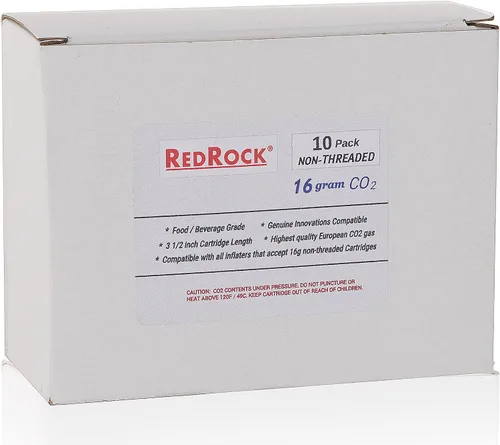 Vista 2 de Redrock Cartuchos de CO2 de 0.56 oz sin roscar - Paquete de 10