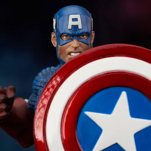 Vista 7 de Diamond Select Toys Marvel Comics: Capitán América busto de resina a escala 1:7, multicolor, 6 pulgadas