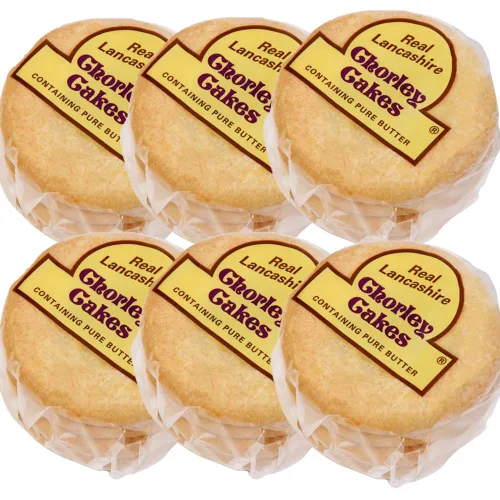Vista 8 de Real Lancashire Eccles Cakes Tradicionalmente hecho a mano con mantequilla pura y grosellas secas Snacks británicos Deliciosos pasteles