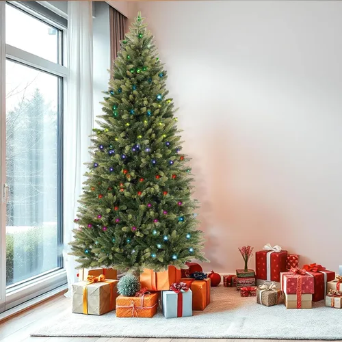 Vista 12 de Naomi Home Dakota - Árbol de Navidad negro preiluminado de 6.5 pies