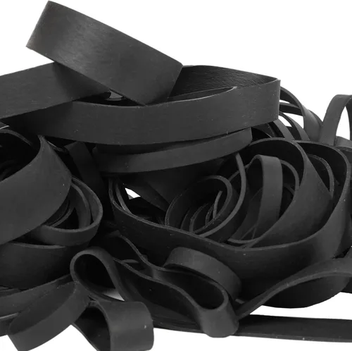 Vista 6 de 65 bandas de goma de varios tamaños, color negro, 6 tamaños 1.5 pulgadas, 2 pulgadas, tamaño 82 tamaño #94 tamaño 64 tamaño 105 bandas elásticas