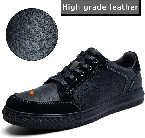 Vista 4 de ArcBrothers Mens Business Casual Shoe Leather Shoe for Men Oxford Shoe Mens Casual Dress Shoe for Easy Walking Casual Shoe Brown Black