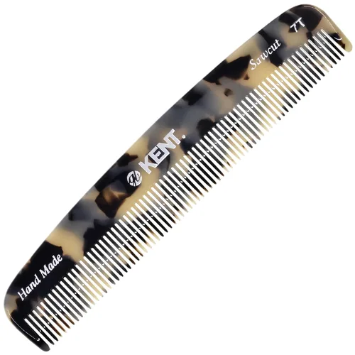 Vista 10 de Kent 7T - Peine de bolsillo de dientes finos de grafito negro para hombres, peine de pelo hecho a mano para hombres para aseo y peinado diario