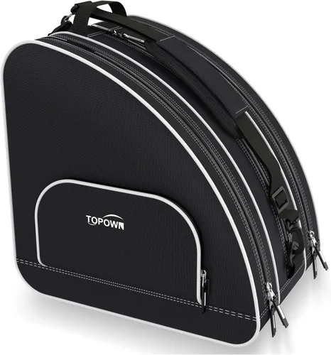 Vista 9 de TOPOWN Bolsa premium para patines de hielo - Bolsa de patines y cuchillas para hombres y mujeres - Negro y rojo rosa