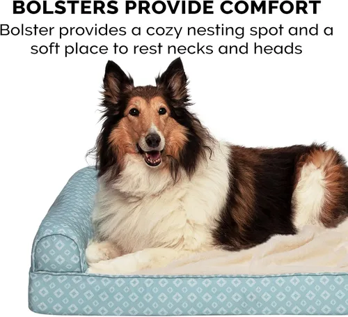 Vista 12 de Furhaven Acogedora cama ortopédica para perros medianos y pequeños con cojines extraíbles y funda lavable, para perros de hasta 35 libras - Sofá