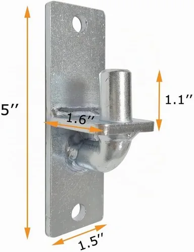 Vista 5 de Paquete de 2 bisagras de puerta de montaje en pared de 1-3/8 pulgadas, bisagras de metal, poste de cerca, bisagra de marco de cerca, accesorios