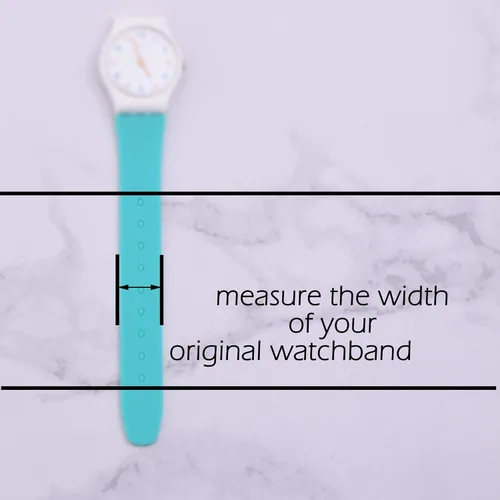 Vista 6 de Correa de reloj de goma de silicona/correa de reloj de repuesto para Swatch (0.669 in 0.748 in 0.787 in)