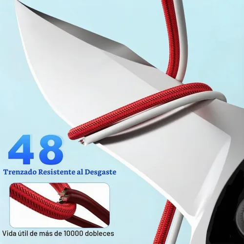 Vista 3 de Bynccea - Paquete de 5 cables USB C de 10 pies tipo C cargador de carga rápida de nailon trenzado USB A a USB C cable para Samsg Galaxy A15 A25 A35
