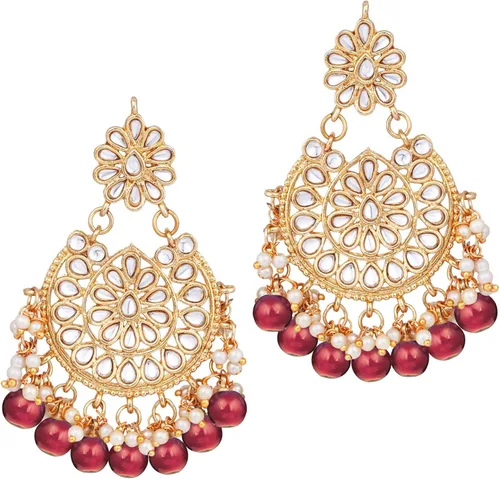 Vista 3 de Aheli Elegant Indian Wedding Wear Faux Kundan Studded Choker Necklace with Maang Tikka Set Ethnic Fashion Jewelry for Women