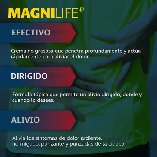 Vista 2 de MagniLife Crema para aliviar el dolor de piernas y espalda, alivio del dolor de acción rápida, alivia naturalmente los dolores de ardor, hormigueo