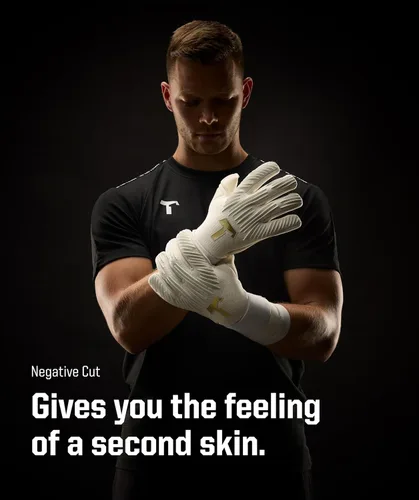 Vista 5 de T1TAN Rebel Guantes de Fútbol para Portero - Guantes de Portero de Fútbol para Portero - Adultos y Jóvenes Rebel 2.0 blanco-hacia fuera