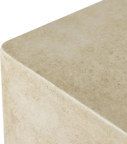 Vista 6 de Mesa auxiliar al aire libre, mesa auxiliar rectangular MgO, mesa de centro decorativa para exteriores, balcón, sala de estar