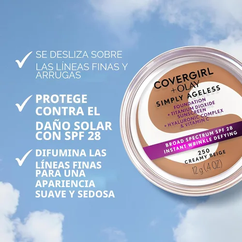 Vista 4 de Base para maquillaje Covergirl & Olay Simply Ageless, Ivory