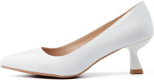 Vista 3 de youngshow Zapatos de vestir para mujer, tacón bajo y cerrado, puntera puntiaguda, sin cordones, para el trabajo y la oficina