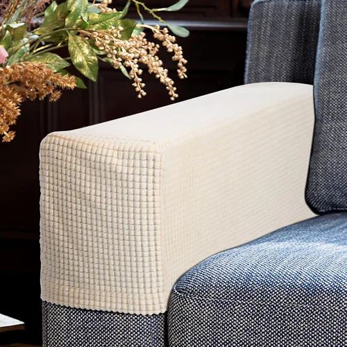 Vista 8 de BESPORTBLE Protectores de brazo para silla, funda elástica para reposabrazos de sofá, funda protectora elástica para el hogar, oficina, sillón