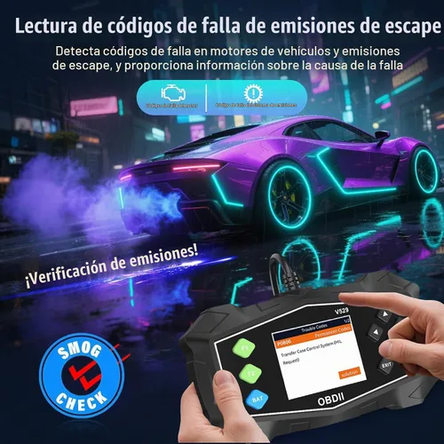 Vista 5 de Escáner OBD2 Lector de código de diagnóstico, luz de motor OBD II automotriz, probador de batería, modo 6, modo 8 y preparación I/M, herramienta