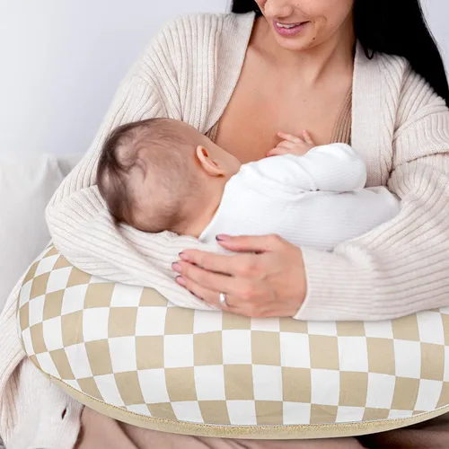 Vista 4 de DILIMI Funda de almohada de lactancia, funda de lactancia suave y elástica para almohada de lactancia, 1 paquete reversible extraíble para bebé niño