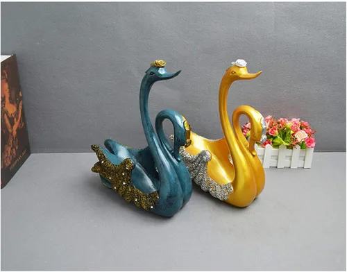 Vista 9 de Fantes Soporte para vino de cisne, soporte para botellas, mostrador, soporte de almacenamiento para boda, fiesta, decoración del hogar (cisne azul)