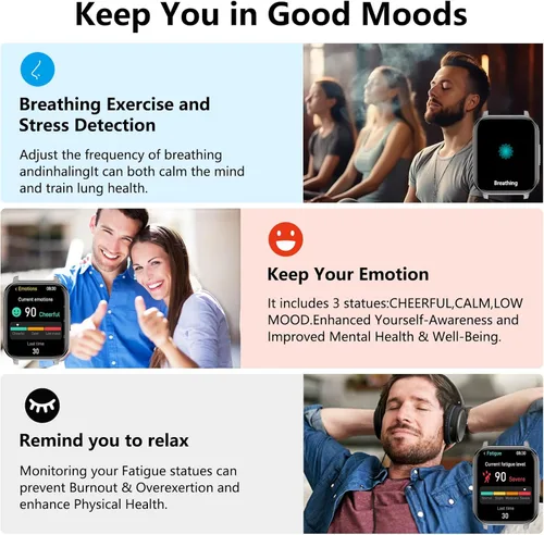 Vista 7 de Reloj Inteligente con Funciones de IA Seguimiento GPS para Teléfonos Android e iPhone Compatible Llamada Bluetooth Alerta de Mensaje Frecuencia
