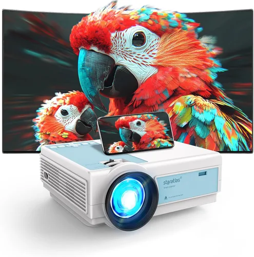 Vista 7 de Mini proyector, proyector Bluetooth WiFi 5G, staratlas 12000L Native 1920* 1080 P, proyector de video al aire libre, cine en casa compatible