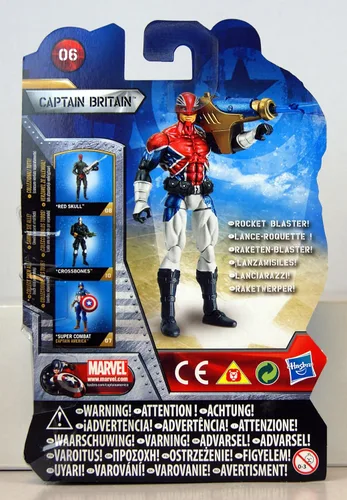 Vista 3 de Hasbro Capitán América Película 4 pulgadas Serie 2 Figura de acción Capitán Gran Bretaña