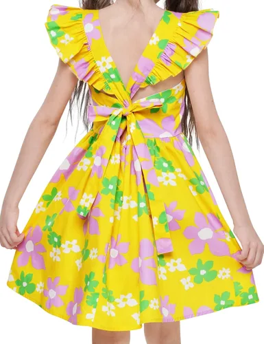 Vista 207 de Vestido de verano para niña, de algodón, con diseño floral