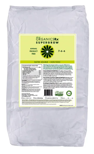 Vista 4 de Official OrganicsRx Supergrow 7-6-6 - Fertilizante en polvo para jardín, 1.25 libras, alimento vegetal soluble en agua para plantas más grandes